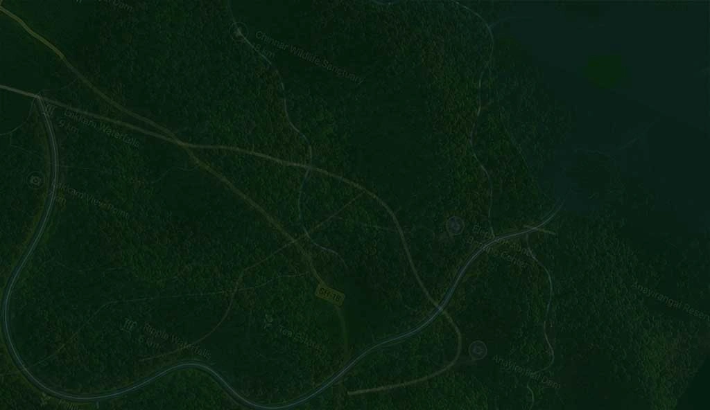 Illustrated map of the approach to RPEES Millennium Stay Inn from the Munnar road